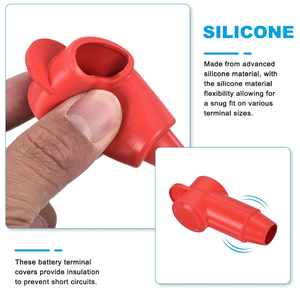 L13-19-69mm 3/4 "đường kính cách nhiệt an toàn khởi động tay áo phù hợp với 3/8" Stud và NUT pin thiết bị đầu cuối bảo vệ màu đỏ + đen cặp - Product Image 3