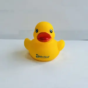 Pato de banho de borracha amarela personalizado, de alta qualidade