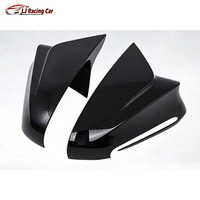 2 pièces Coques de rétroviseurs latéraux en ABS noir brillant et aspect fibre de carbone pour BYD Seal