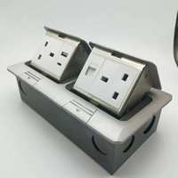 Prise de courant encastrée au sol pour mobilier de conférence, chargeur avec normes de prises UK/US, boîtier de prise haute performance 16A