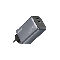 Adaptateur secteur USB C PD ultra fin KYT 65W UK EU GaN Type C pour HP Dell Lenovo