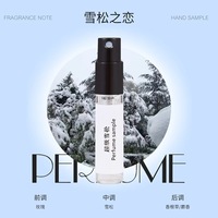 Échantillon de parfum 3 ml pour femme et homme, vaporisateur corporel longue durée avec carte parfumée, boîte d'emballage à surface mate, flacon en verre