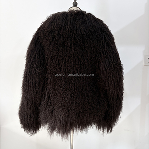 Cappotto in Vera Pelliccia di Agnello Mongolo Soffice e Caldo per Donna, Giacca in Pelle di Pecora Ricciolata per l'Inverno - Product Image 3