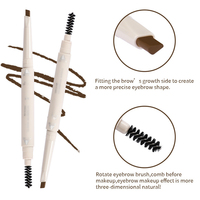 Crayon à sourcils double embout personnalisé avec brosse, imperméable, longue tenue, anti-bavures, pour un look naturel – Vente en gros