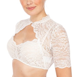 New cross-border beer festival women's elegant classic Halloween regular base layer lace <b>patchwork</b> white <b>shirt</b> top - Product Image 3