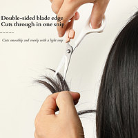 3pcs Set 3Cr13 Ciseaux de coupe de cheveux ménagers en acier inoxydable Ciseaux de beauté lisses pour les enfants pour la coiffure à domicile