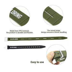 プラスチック30CM 50CM短い調整可能カスタムロゴキャンプ用ガジェットピクニック毛布テントシートゴムPUバインディングストラップベルト - Product Image 4