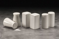 Ensemble de salière et poivre en céramique, fait à la main, carré, style marbré, mignon, poterie