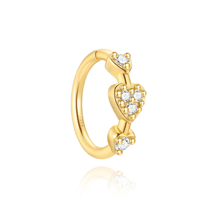 Aro de Nariz Minimalista de Plata de Ley S925 Chapado en Oro al por Mayor con Piedra CZ Brillante para Mujer - Product Image 6