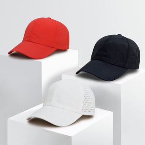 Gorras Lisas al por Mayor, Gorra de Béisbol Unisex de 6 Paneles, Gorra con Logotipo Personalizado, Gorra de Béisbol Transpirable con Perforaciones Láser - Product Image 1