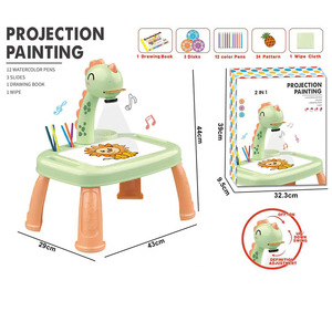 Tableau de Dessin Multifonctionnel DIY Dinosaure Effaçable avec Projection, Musique et Lumières pour Enfants - Product Image 3