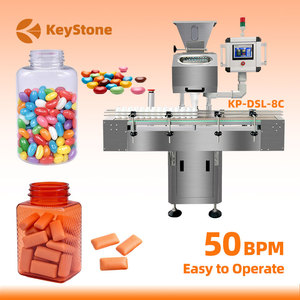 8 Channel Automatic Feeding Counter <b>Vibration</b> Panel PLC Control System Electronic Tablet Capsule Pill Counting Machine - Product Image 1