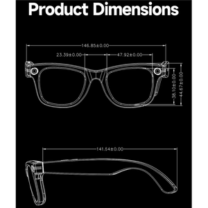 Lunettes intelligentes Homirn W610 avec appel BT, caméra 8MP, transfert vidéo Wi-Fi, lunettes de soleil d'extérieur, enregistrement audio, <span class=keywords><strong>casque</strong></span> portable IA 2025 - Product Image 6