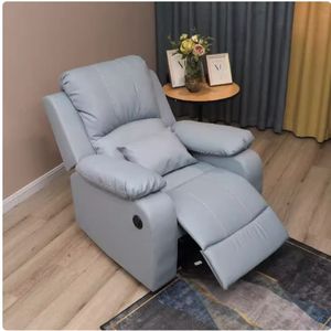 Sillón Reclinable de Masaje Color Beige, Sofá Individual Tapizado con Reposapiés para Sala de Estar - Product Image 3