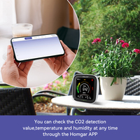 Moniteur intelligent de qualité de l'air-Détecteur de CO2 avec capteur de température et d'humidité, testeur de pollution de l'air en temps réel pour la maison/le bureau