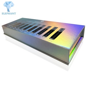 Flip Top Rigid Cardboard <b>Silver</b> Holographic Nail Polish Rectangle Magnetic Packaging <b>Box</b> - Product Image 6