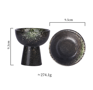Bol à Dessert à crème glacée en céramique créative pour <span class=keywords><strong>pieds</strong></span> hauts en porcelaine écologique avec gravure vintage pour la cuisson de gâteaux - Product Image 2
