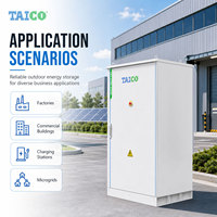 Batterie LiFePO4 commerciale TAICO 200 kWh/400 kWh pour système solaire industriel avec refroidissement liquide, compatible réseau et hors réseau