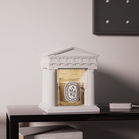 Lampe chauffe-bougie électrique en plâtre de haute qualité, forme église nordique, pour bougies parfumées, luminosité réglable, écologique