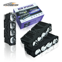 Luz LED de Rejilla de Cuatro Ojos de 110W, IP67 Impermeable, Lente de Cristal, Carcasa de Aluminio Fundido, Refrigeración por Ventilador, Lámpara Todoterreno para 4x4, SUV, Pickup