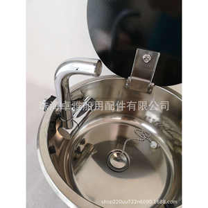 GR-532C 300*130mm Couvercle en verre trempé avec évier en acier inoxydable Utilisation marine pour VR et yachts - Product Image 1