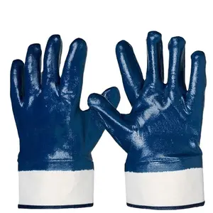 耐酸碱油气性丁腈全涂层重型工业安全手套