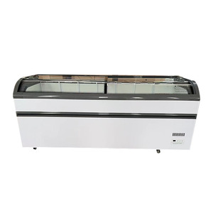 1.5m di raffreddamento diretto orizzontale armadietto supermercato commerciale congelatore vetro <span class=keywords><strong>scorrevole</strong></span> coperchio curvo petto - Product Image 3