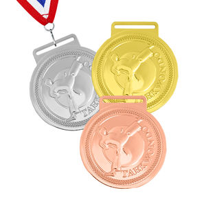 Medallas de fútbol Juegos Juego de maratón Culturismo Pickleball Animado Muay Player Coaches Thai Ribbons Logo Make Fun Metal Tennis M - Product Image 3
