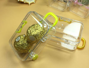 Boîtes cadeaux en plastique transparentes personnalisées, mini dossiers, design en matériaux recyclés, boîte à bonbons, gaufrage, <span class=keywords><strong>d</strong></span>écoration de fête <span class=keywords><strong>d</strong></span>'<span class=keywords><strong>anniversaire</strong></span> - Product Image 5