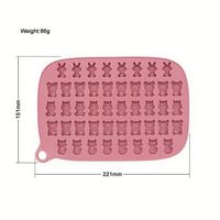 Vente en gros DIY Mini machine à glaçons personnalisé 3D Ours Lapin solide Gummy Candy Moules Silicone Chocolat