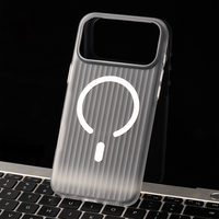 Transparent Noir Blanc Anti-Dérapant Vague Ondulé PC Housse de Téléphone pour iPhone 17 16 15 14 13 12 Pro Max Plus Air