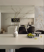 Panneau mural de salle de bain en PVC de 1 m de large et 10 mm d'épaisseur, motifs marbre mat, montagne enneigée, noir et or, et or et blanc