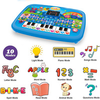 Mini Máquina de Aprendizaje Electrónica Educativa Temprana, Juguete Musical para Niños, Multifuncional, de Plástico, con Sonido y Luz, Funciona con Pilas