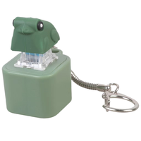 Custom Cartoon Frog Sound Keycap Keychain Lightweight Plastic LED Light up Fidget Toy Switch Button Press Stress Relief Gift