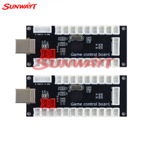 Encodeur USB pour jeu d'arcade noir 1 joueur, contrôleur de bouton et joystick d'arcade 12V à latence nulle, PCB en plastique pour Retropie Raspberry MAME