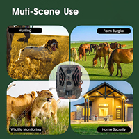 Caméra de chasse SuntekCam, caméra de surveillance à deux objectifs, 4K 30FPS 50MP, vision nocturne, support solaire, batterie au lithium 8000mAh, HC-950A