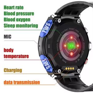 Nouveau T92 montre intelligente avec écouteurs 2 en 1 lecteur de musique fréquence cardiaque moniteur de pression artérielle Smartwatch répondre aux appels avec écouteurs - Product Image 4