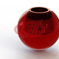 Billes de rubis synthétiques Chuanyi de bonne qualité, 2 mm de diamètre, trou percé, surface lisse, perles de rubis de qualité G3