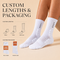 Chaussettes de sport personnalisées pour équipes, avec logo sur mesure, semelle en tissu éponge, chaussettes athlétiques mi-mollet pour le basketball, le tennis, le volleyball, les matchs et l'entraînement