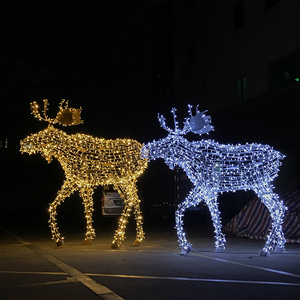 Promotion : Grande Statue Lumineuse LED 3D de Renne et Élan de Noël pour Extérieur, Décoration de Noël Géante pour Entrée de Centre Commercial - Product Image 6