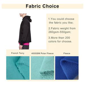 Sudadera con capucha unisex para hombre personalizada 450 Gsm French Terry Workout, color negro pesado, bordado, holgado, con hombros caídos, estilo informal - Product Image 2