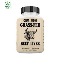 Capsules de foie de bœuf nourri à l'herbe, marque privée, lyophilisées, pour la santé des cheveux, de la peau et des ongles, soutien énergétique quotidien, supplément d'organes de bœuf halal