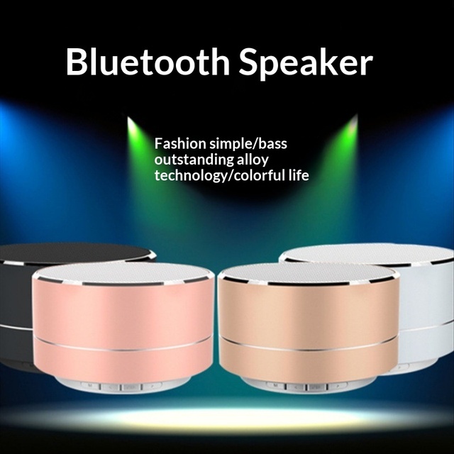 BT Speaker Metal Speaker Wireless Support Customize Logo Voice Prompt Colorful Portable Speaker for Mobile Phones Mini Speaker