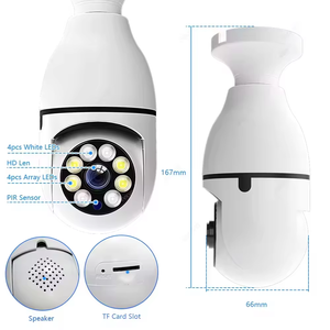 Kamera bohlam 4MP jaringan kamera PTZ bohlam E27 soket PTZ bola lampu kamera <span class=keywords><strong>CCTV</strong></span> 1080P