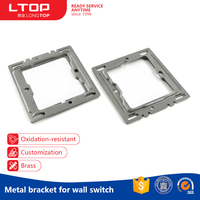 Support métallique carré pour prises électriques LONGTOP SF002, fabrication chinoise, personnalisable, pour interrupteurs et prises