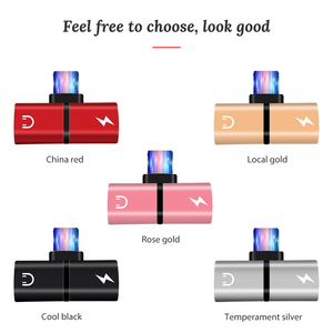 Nuevo <span class=keywords><strong>convertidor</strong></span> de adaptador de conector de <span class=keywords><strong>audio</strong></span> Mini 2 en 1 de 8 pines Características de carga y auriculares para teléfono móvil iPhone 11Pro - Product Image 6
