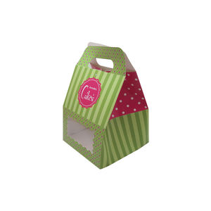 Scatola per Cupcake in carta biodegradabile eco-friendly personalizzata finestra trasparente per la spedizione di profumi alimentari Design stampato - Product Image 4