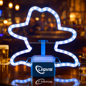 Exhibidor de Botellas LED Metálico de 750 ml para Tequila de Discoteca con Logotipo Luminoso Personalizado, Fácil de Montar para Uso en Bares - Product Image 4