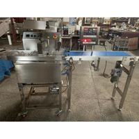 Équipement automatique de fabrication de chocolat, machine verticale d'enrobage de chocolat avec convoyeur pour la découpe de biscuits et de gâteaux