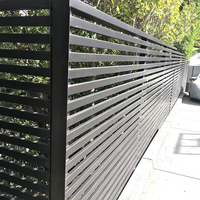 Panneaux de clôture horizontaux en aluminium pour extérieur avec finition résistante à la corrosion pour la sécurité des cours